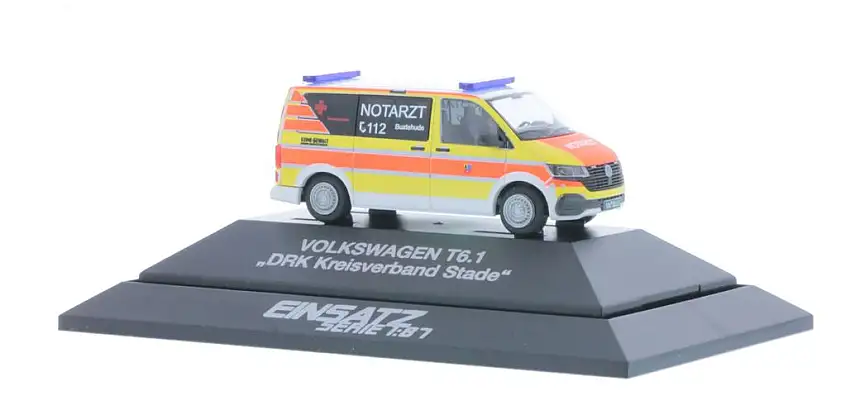 Rietze 53841 - 1:87-VW T6.1 DRK Buxtehude