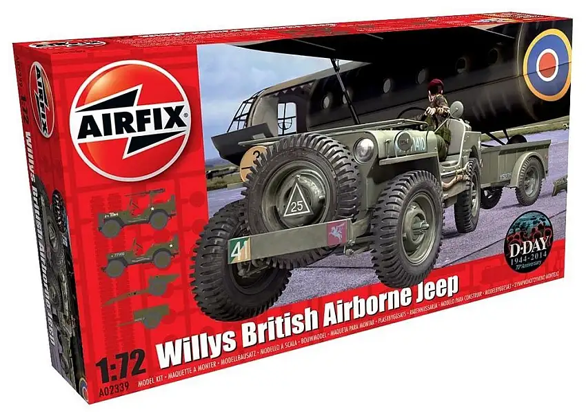 Airfix 02339 - 1:72-Willys Jeep, Trailer & 6PDR Gun