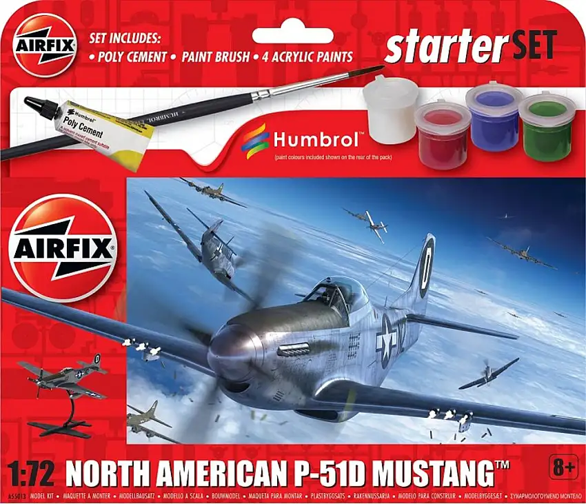 Airfix 1555013 - Starter Set North American P-51D Mustang