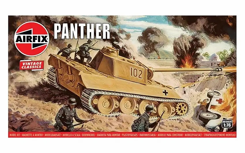 Airfix 01302 - 1:76-Panther Tank, Vintage Classic