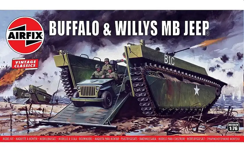 Airfix 02302 - 1:76-Buffalo Amphibian LVT & Jeep