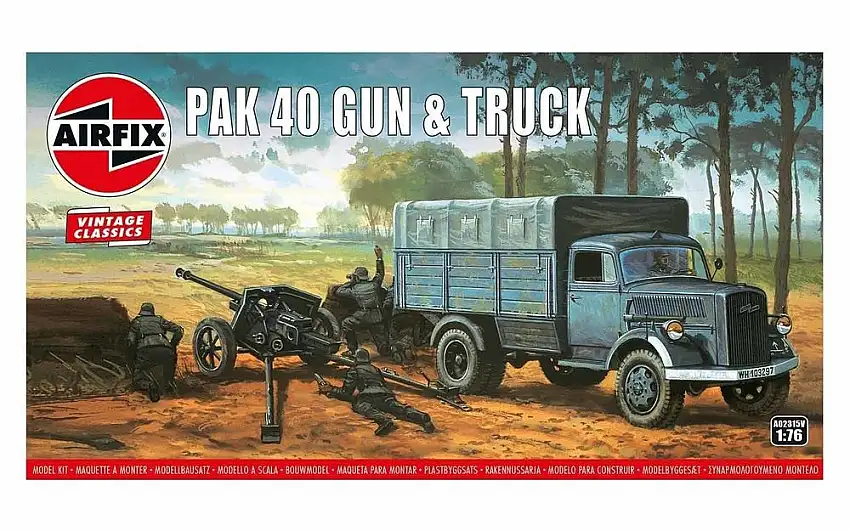 Airfix 02315 - 1:76-Opel Blitz & Pak 40 Gun, Vintage