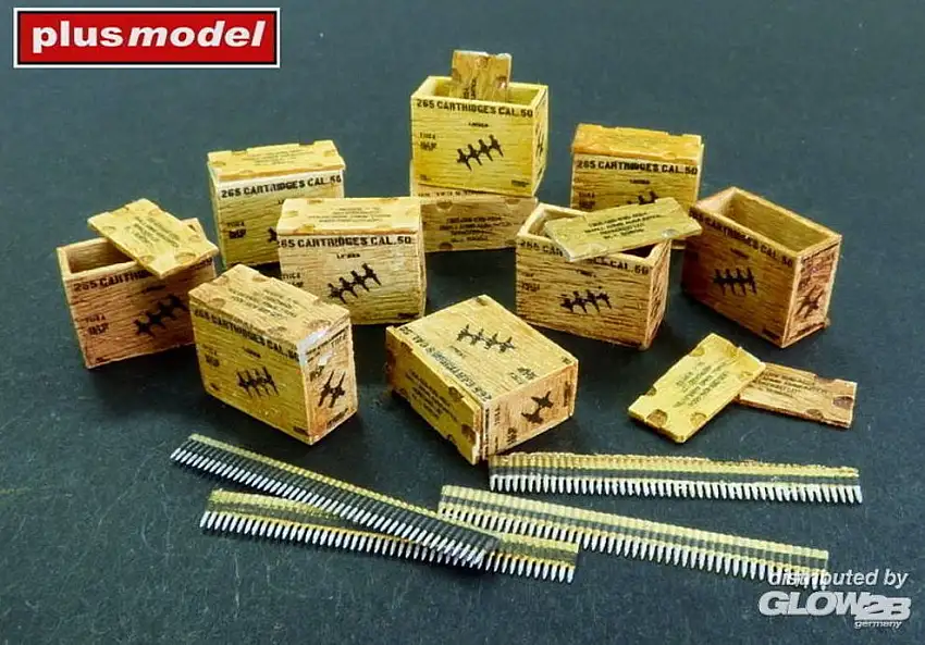 Plus model 4088 - 1:48-US ammunition boxes with belts