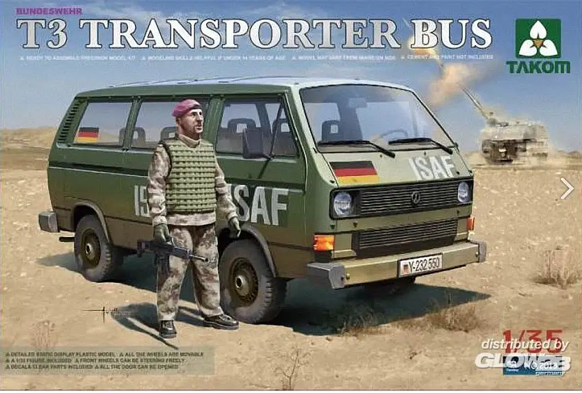 Takom 3462013 - 1:35-T3 Bundeswehr Transporter Bus