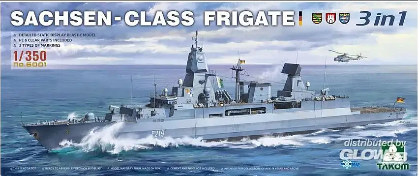 Takom 3466001 - 1:350-Sachsen-Class Frigate 3 in 1
