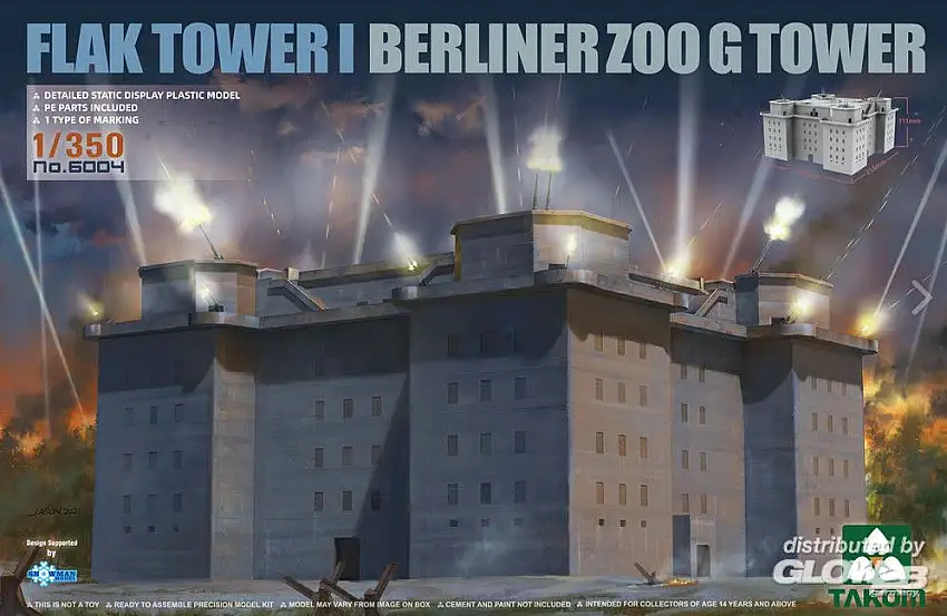Takom 3466004 - 1:350-FLAK TOWER I BERLINER ZOO G TOWER