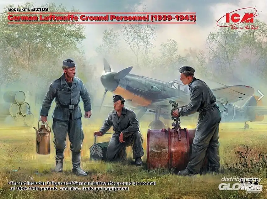 ICM 2109 - 1:32-German Luftwaffe Ground Personnel