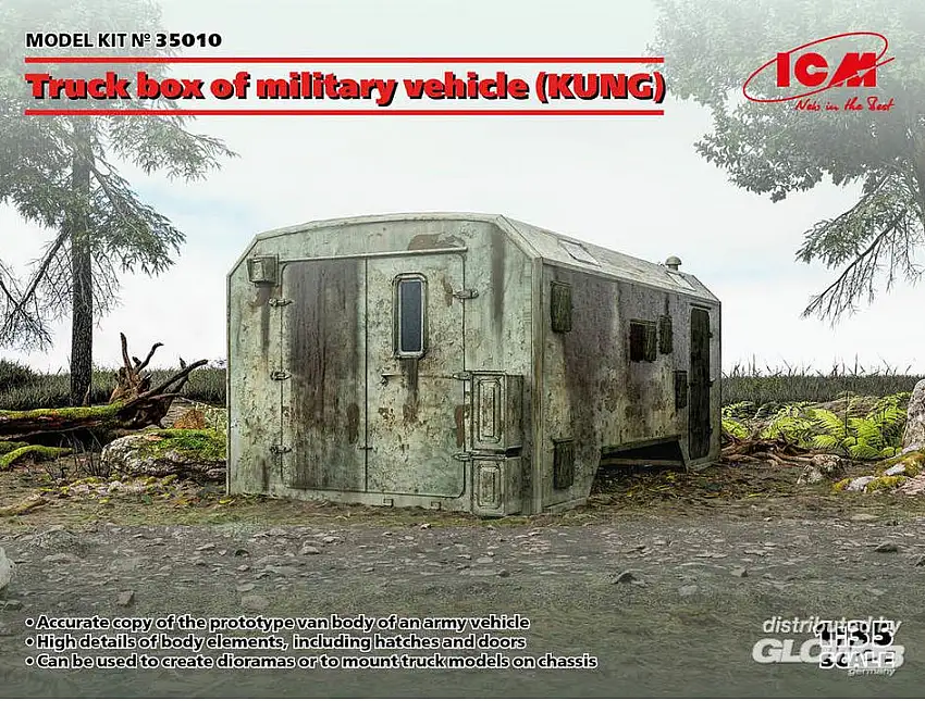 ICM 3315010 - 1:35-Truck box of military vehicle, KUNG