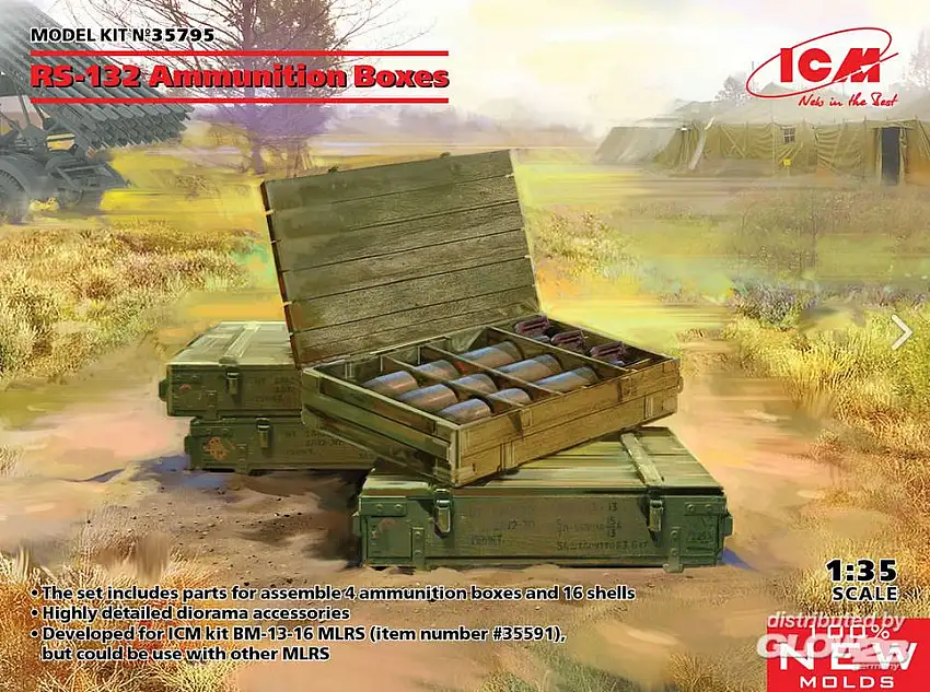 ICM 5795 - 1:35-RS-132 Ammunition Boxes