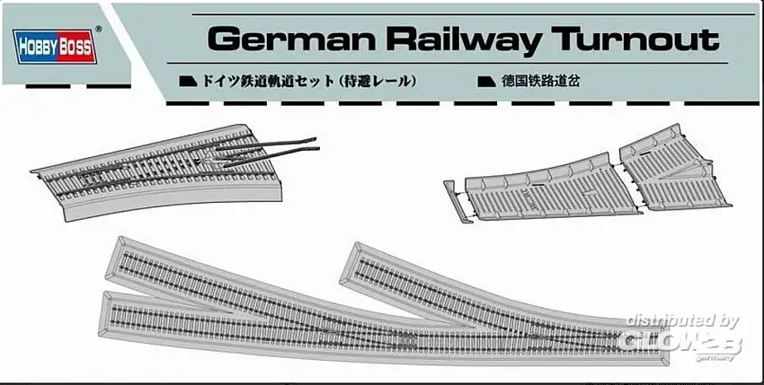 HobbyBoss 3482909 - 1:72-German Railway Turnout