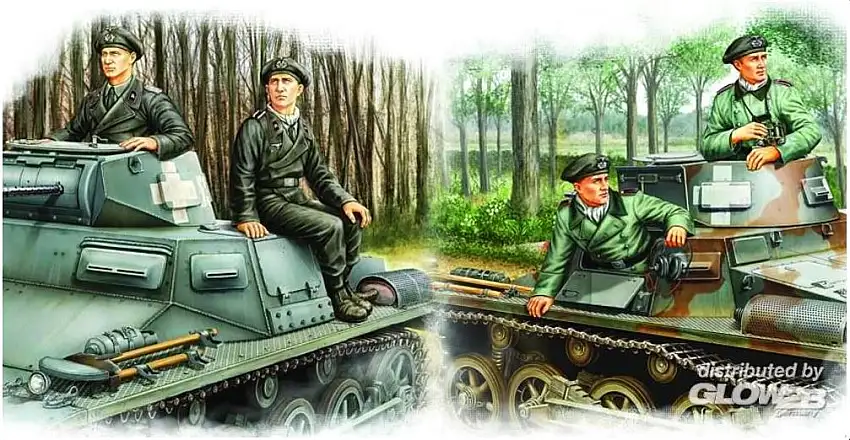 HobbyBoss 3484419 - 1:35-German Panzer Crew Set