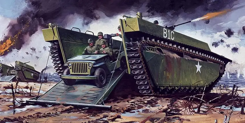 Airfix 982302 - 1/76 Buffalo Amphibian LVT & Jeep