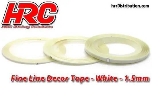 Fine Line Decor Tape - 1.5mm - White