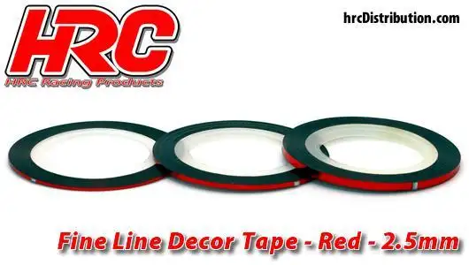 Fine Line Decor Tape - 2.5mm - Chrome Red