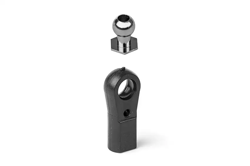 MAXI-Kugelgelenk M3, Kugel mit 6-Kantbasis D=6,0mm, Bohrung 3,0mm, 2 stück