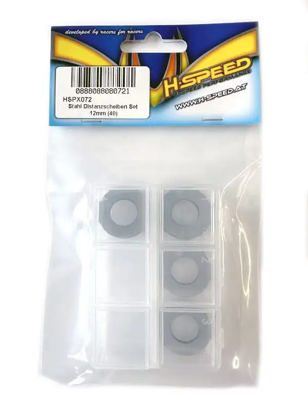 Stahl Distanzscheiben Set 12mm (40)