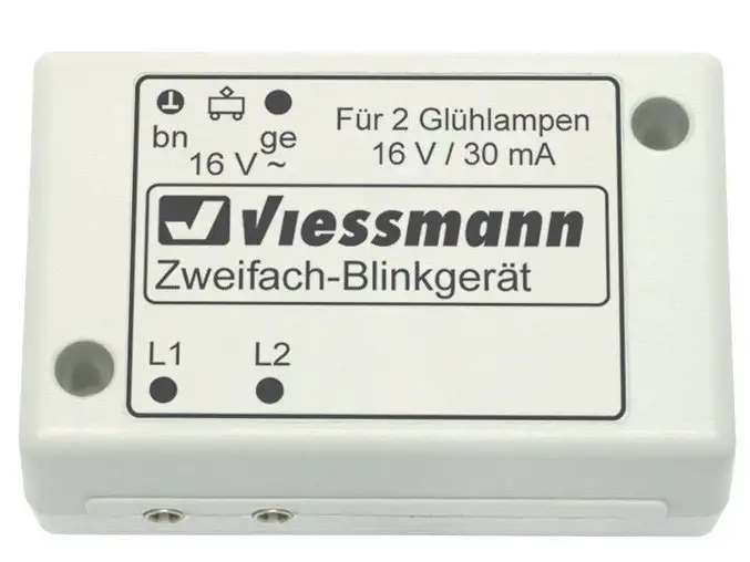 Zweifach-Blinkgerät mit zwei gelben Glühlampen