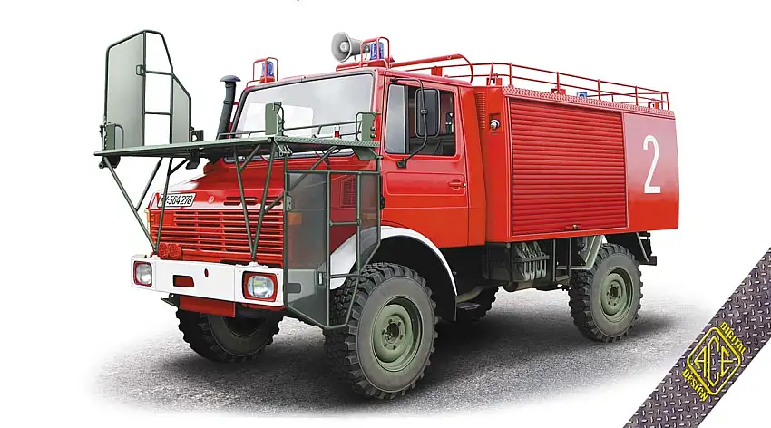 ACE model Unimog U1300L LKW 2t gl Feuerlösch Kfz TLF 1000 (4x4) Feuerwehr #72452