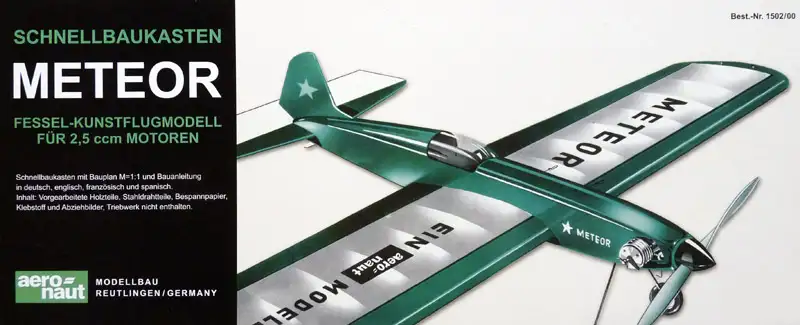 Aero-Naut Meteor Fessel-Kunstflugmodell Schnellbaukasten (für 2,5 ccm Motoren) #1502/00