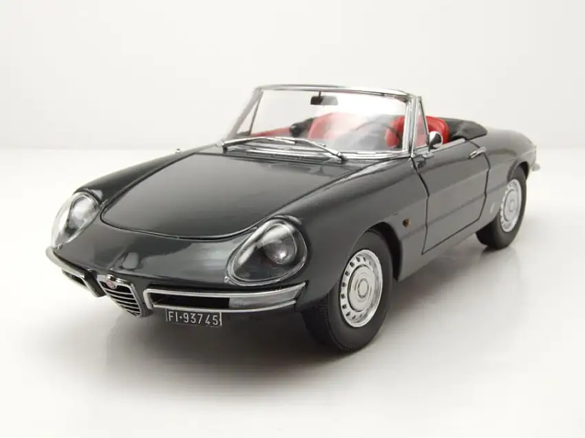 Alfa Romeo 1600 Duetto Spider 1966 graphit grau Modellauto 1:18 Touring Modelcars