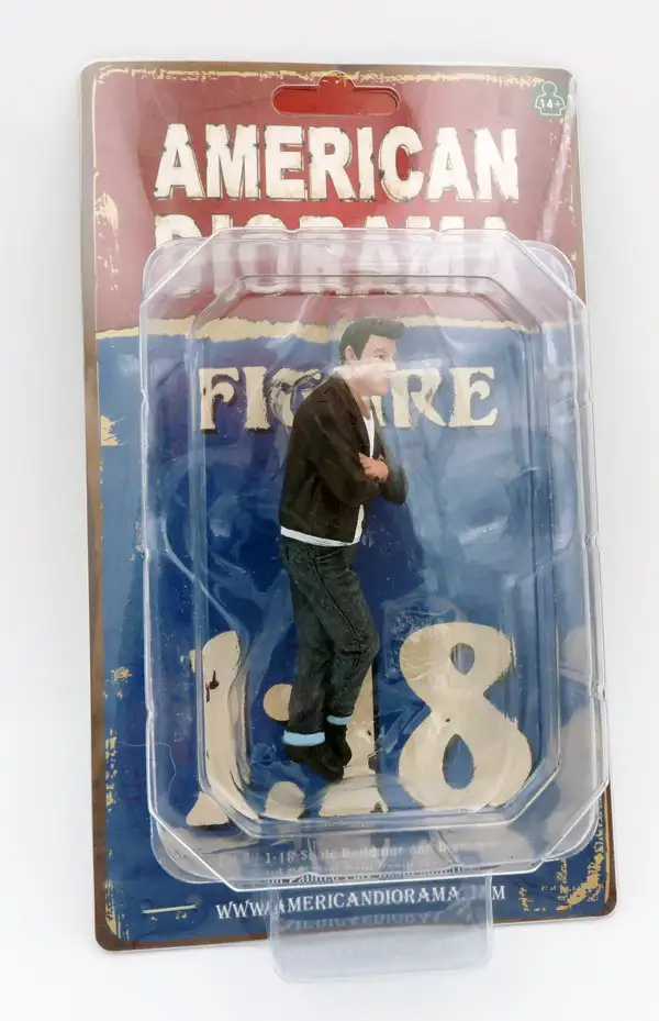 American Diorama "50s Style in cooler Lederjacke" Rockabilly / Greaser Figur 1:18, #AD-38151