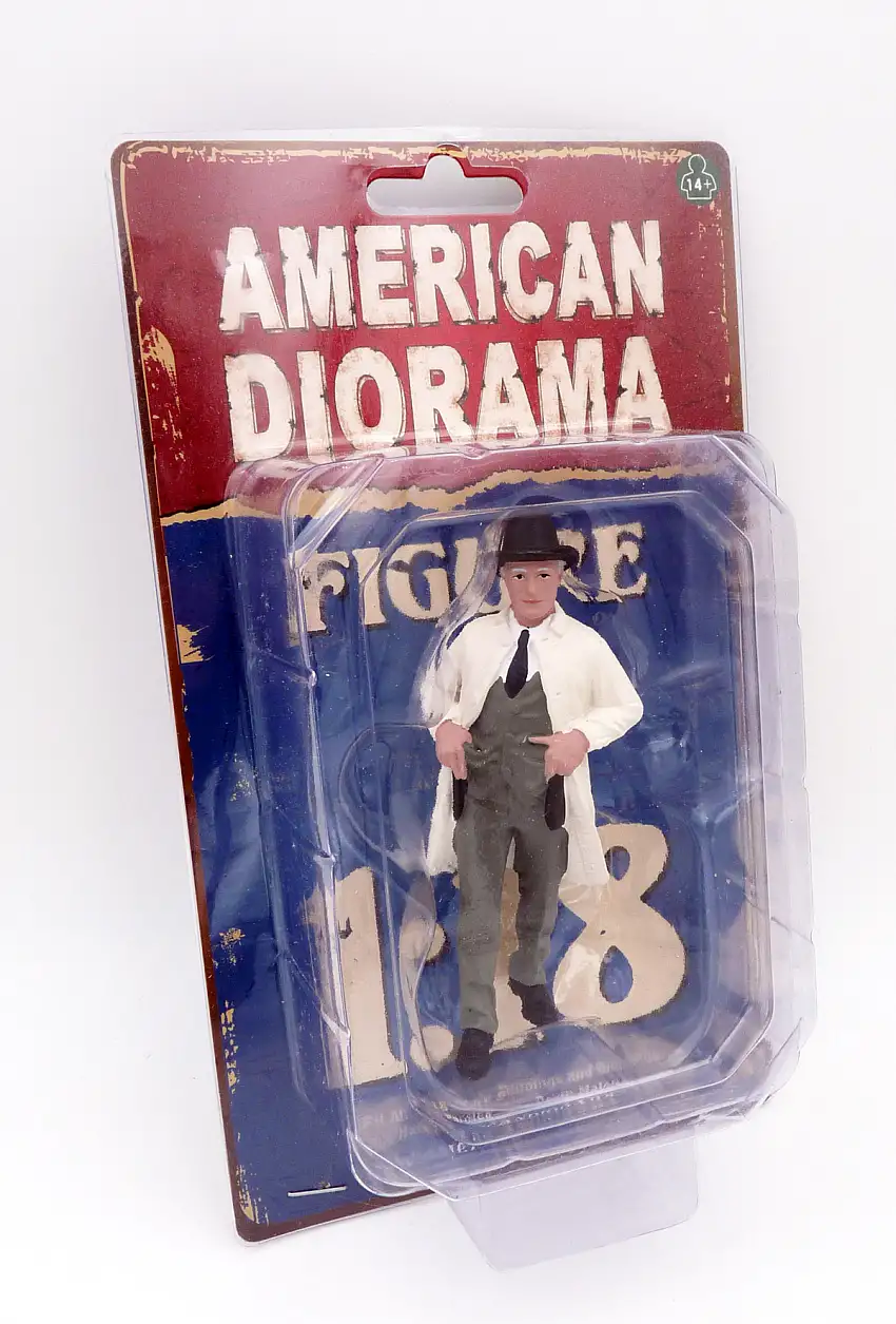 American Diorama "Charles" Rennleiter mit Mantel 60s Race Day Figur 1:18, #AD-76296