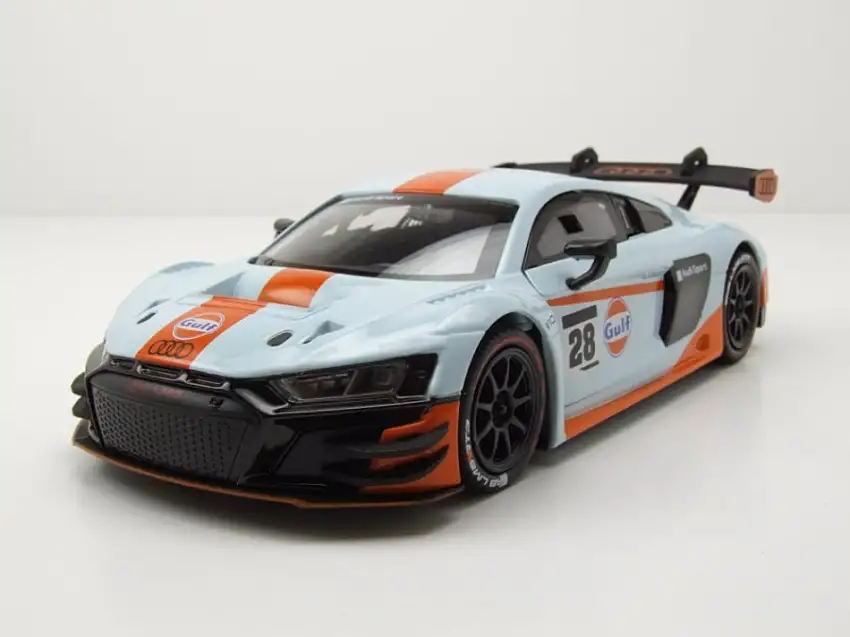 Audi RS8 LMS GT3 #28 Gulf hellblau orange Modellauto 1:24 Motormax
