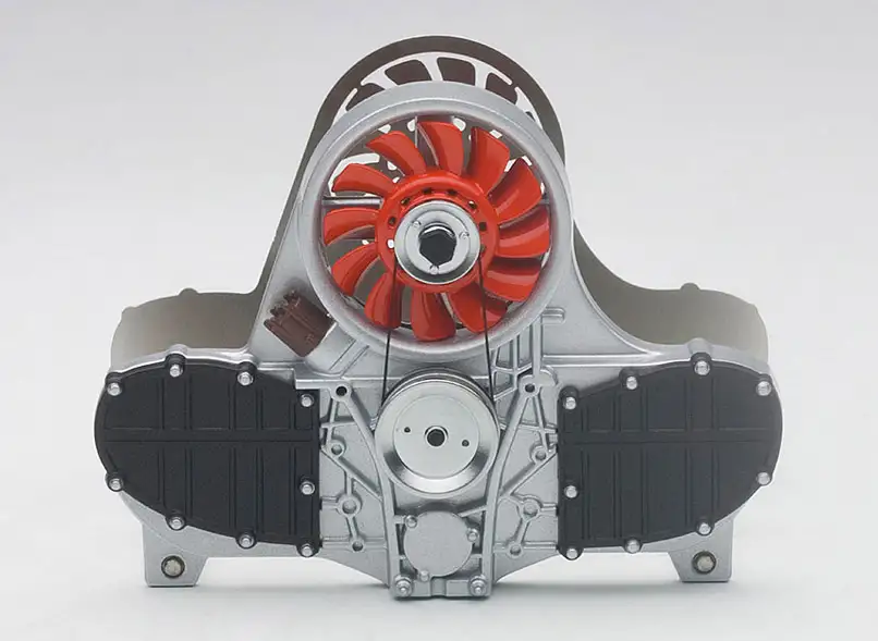 Autoart Porsche 911 Boxermotor Briefhalter, rotes Lüfterrad, #45577
