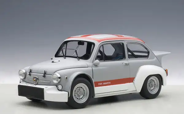 Autoart Fiat Abarth 1000 TCR, mattgrau / rote Streifen, #72641
