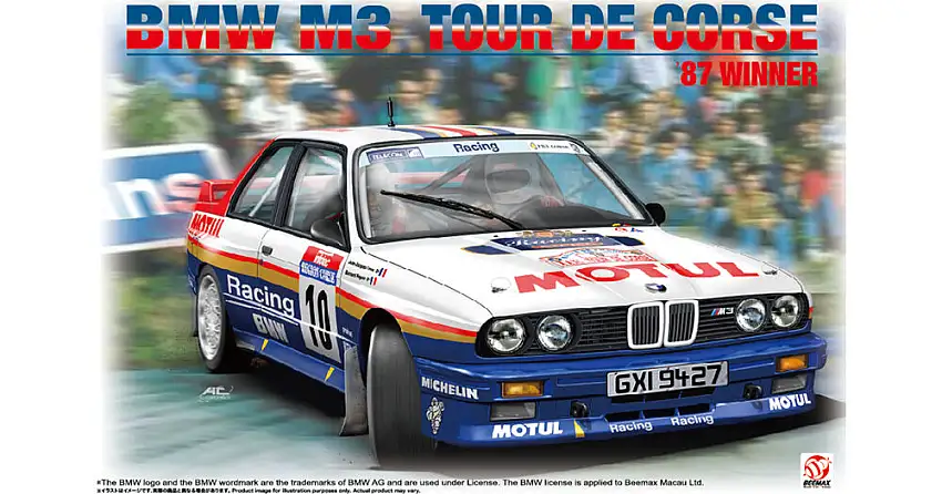 Beemax Aoshima BMW M3 E30 2,3 Liter Tour de Corse Rally ´87 Winner, #BX24029