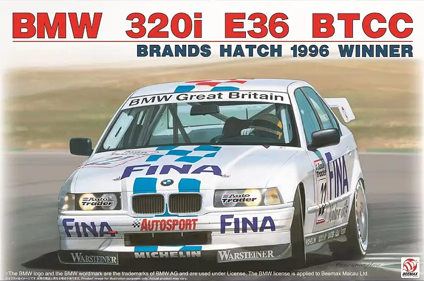 Beemax Aoshima BMW 320i BTCC 1996 Brands Hatch Winner, #BX24045