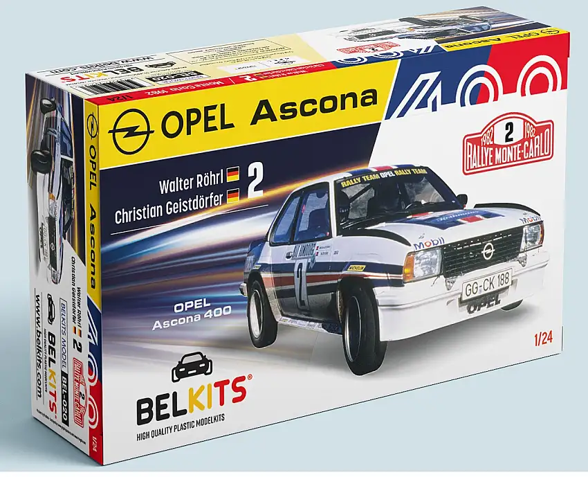 Belkits Opel Ascona 400 #2 Walter Röhrl / Christian Geistdörfer Rallye Monte-Carlo 1982, #BEL-020