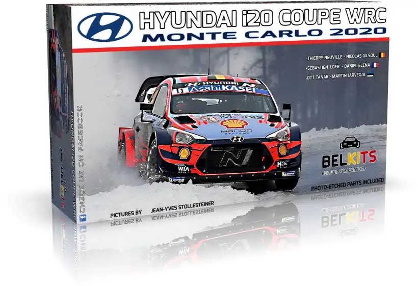 Belkits Hyundai i20 Coupe WRC Neuville / Loeb / Tanak Rallye Monte Carlo 2020, #BEL-021