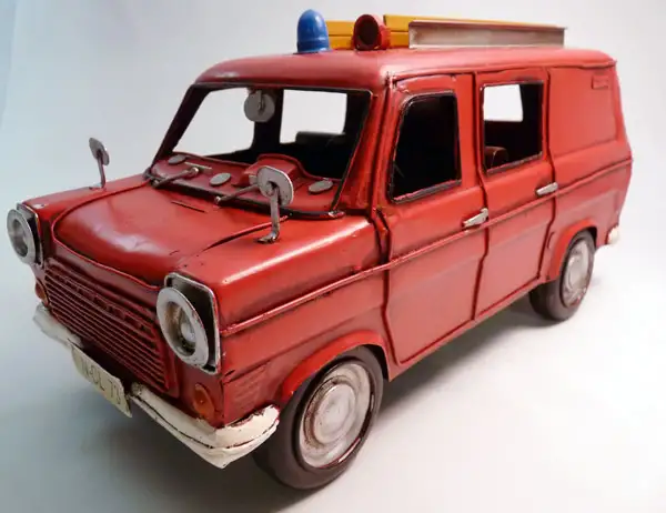 Metallmodell Transit 130 Feuerwehr Gerätewagen 1960, #37362