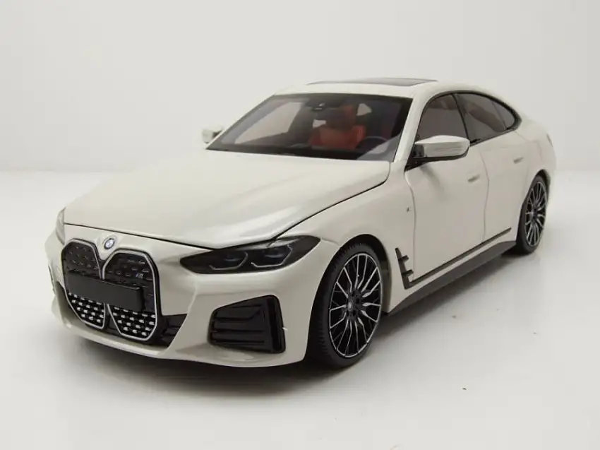 BMW i4 M50 2022 weiß metallic Modellauto 1:18 Minichamps