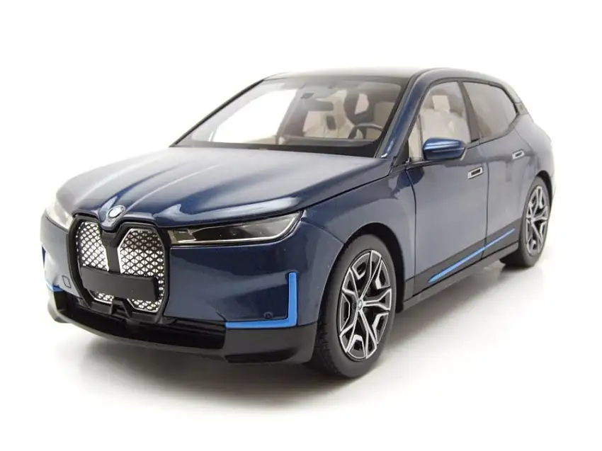 BMW iX 2022 blau metallic Modellauto 1:18 Minichamps