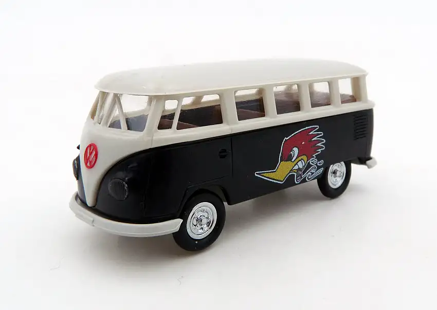 Brekina VW T1b Kombi Bus "Race Duck" dunkelblau / weiß, #31857