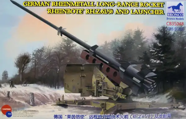 Bronco Models Deutsche Rheinmetall Langstrecken-Rakete "Rheinbote" RH.Z.61/9 mit Startrampe #CB35048