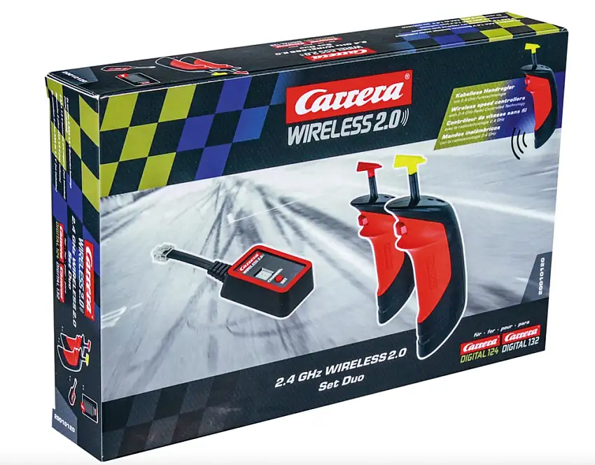 Carrera Digital 132 / 124 #20010120 2.4 GHz Wireless 2.0 Set Duo (zwei kabellose Handregler / Controller & ein Sender-Dongle)