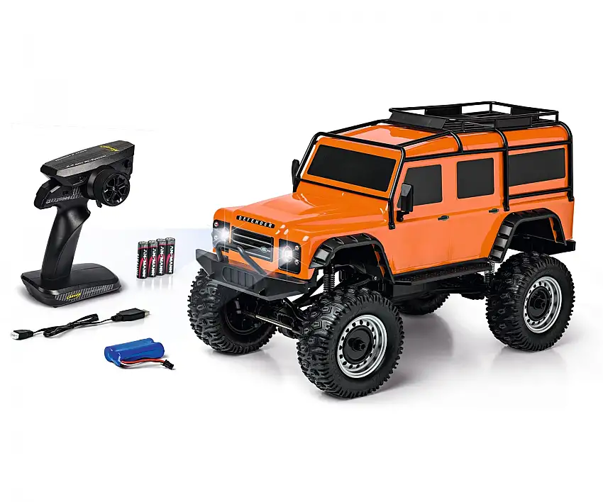 Carson Model Sport 1:8 4wd Land Rover Defender 100 % RTR orange Rock Crawler #500404171