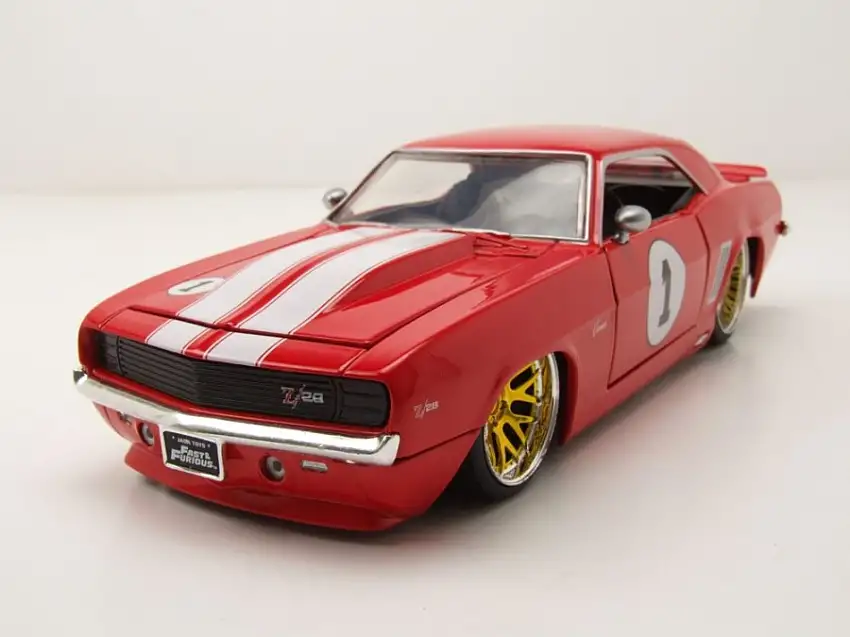 Chevrolet Camaro #1 1969 rot Fast & Furious Modellauto 1:24 Jada Toys