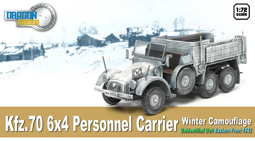 Dragon Armor Kfz.70 6x4 Personnel Carrier Wintertarn #60501