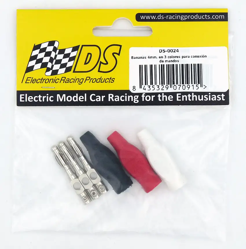 DS Electronic Racing Products 4mm Bananenstecker 3er-Set für Basic-3 Handregler #DS-0024