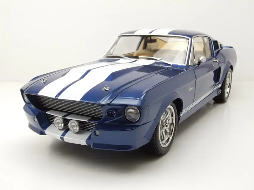 Ford Shelby Mustang GT500 1967 blau weiß Modellauto 1:12 KK Scale