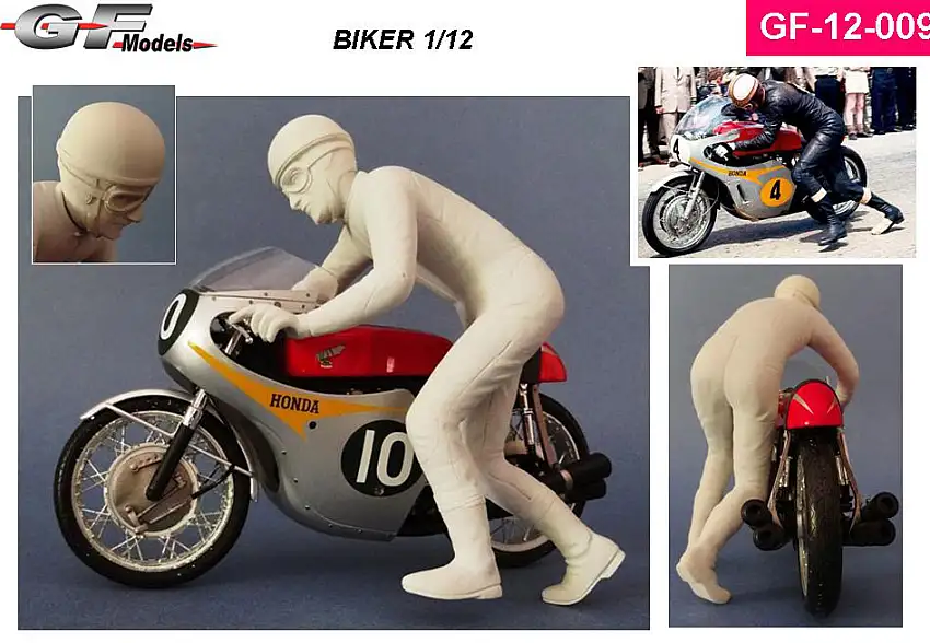 GF Models GF-12-009 Mike Hailwood 1961 Fahrerfigur, stehend