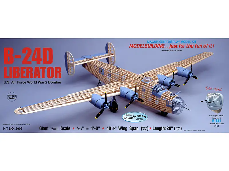 Guillow´s Consolidated B-24D Liberator (Standmodell) #2003
