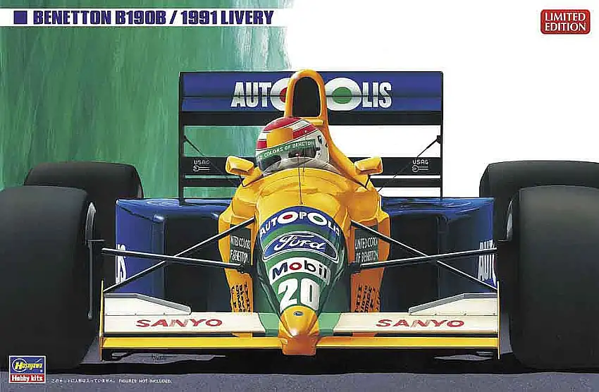 Hasegawa Benetton B190B Formula 1, 1991 Livery #20713