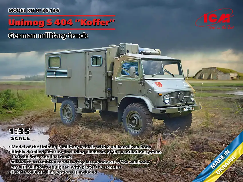 ICM Lkw 1,5t gl (Bw) Unimog U 404 S Bundeswehr Koffer #35136