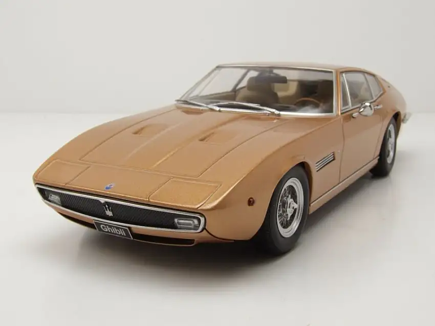 Maserati Ghibli Coupe 1969 gold metallic Modellauto 1:18 KK Scale