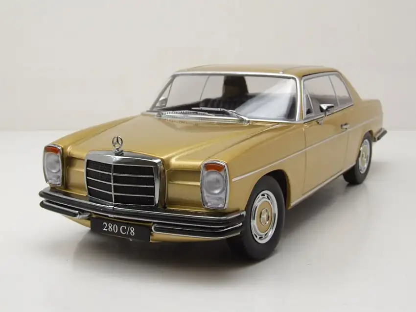 Mercedes 280 C /8 Strichacht Coupe W114 1969 gold metallic Modellauto 1:18 KK Scale